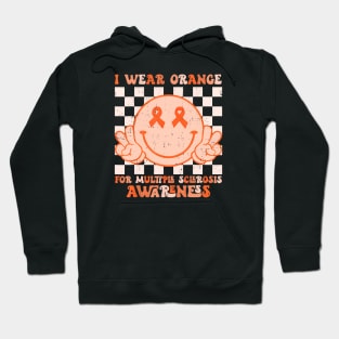 I Wear Orange For Multiple Sclerosis Awareness MS Warrior Hoodie